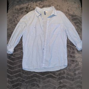 H&M light Jean button down shirt